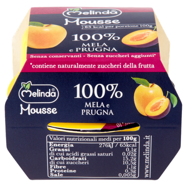 Melinda Mousse mela Golden e prugna 2 x 100 g