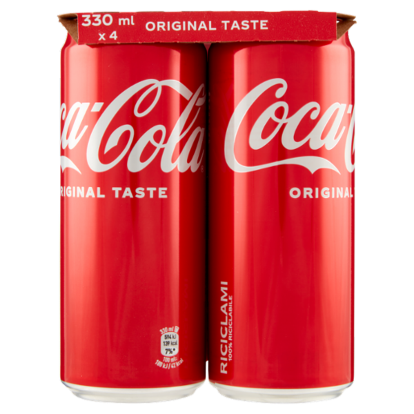 COCA-COLA Original Taste Lattina 4 x 330 ml