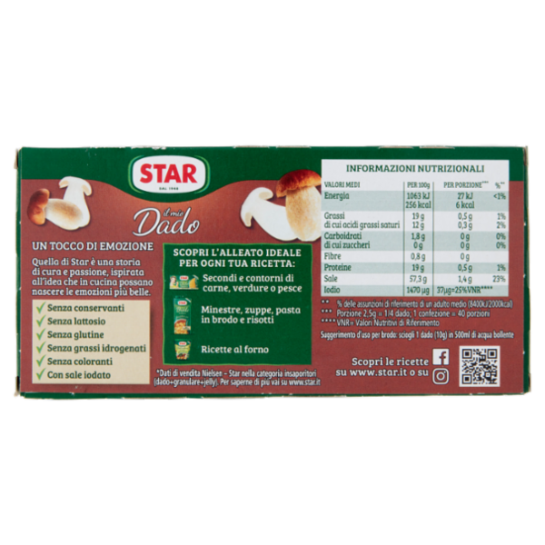 Star il mio Dado Funghi Porcini 10 Dadi 100 g