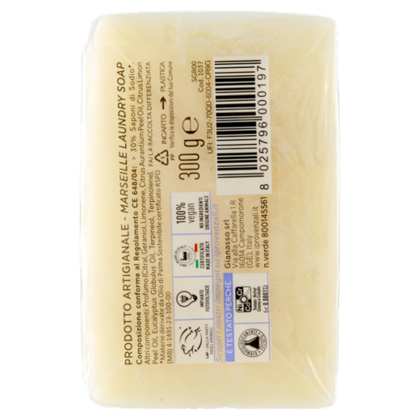 I Provenzali Sapone Cubo da Bucato Marsiglia con Olio d'Oliva 300 g