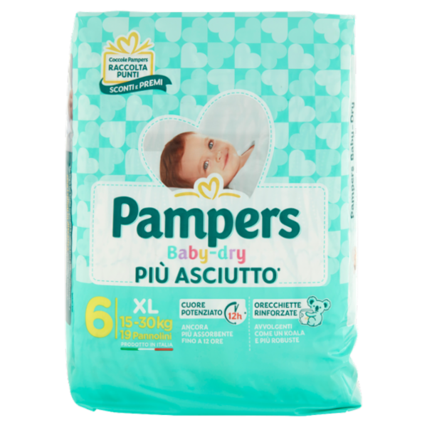 Pampers Baby-dry 6 XL 19 pz