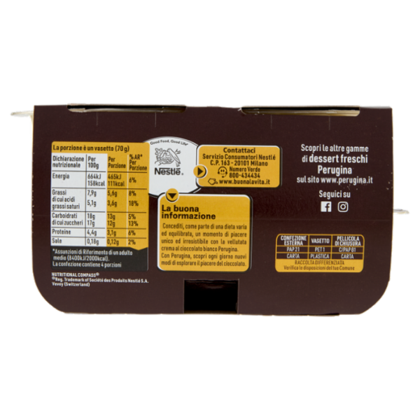 PERUGINA Creme cioccolato bianco 4 x 70 g