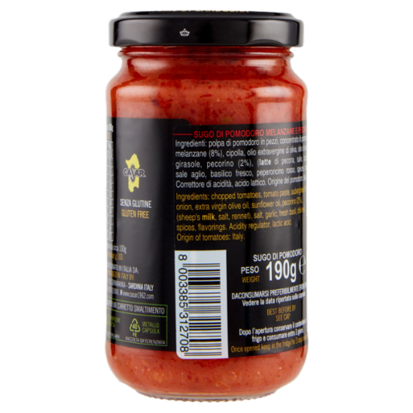Casar il Sugo Sardo Melanzane e Pecorino Sardo 190 g