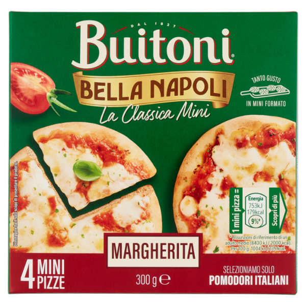 BUITONI Bella Napoli La Classica Mini Margherita (4 mini pizze surgelate) 300g