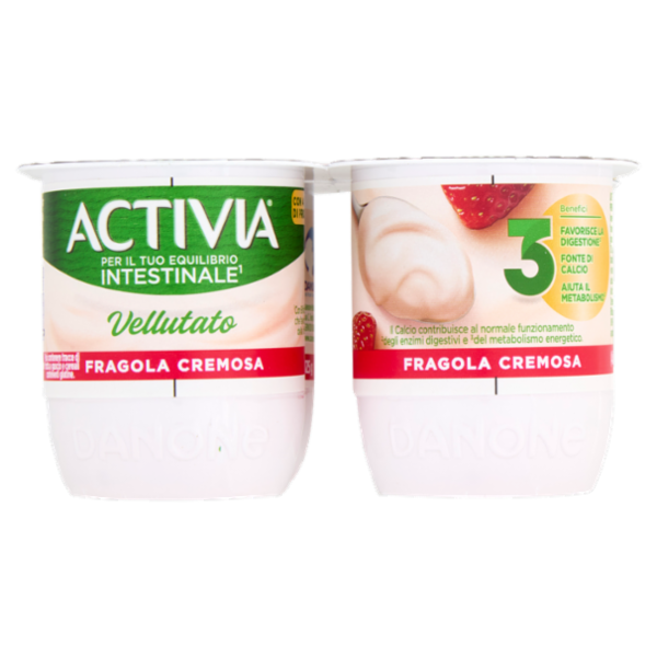 ACTIVIA Vellutato Fragola 4 vasetti x 125 g