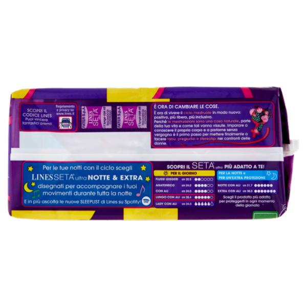 Lines Seta ultra lungo con ali 22 pz