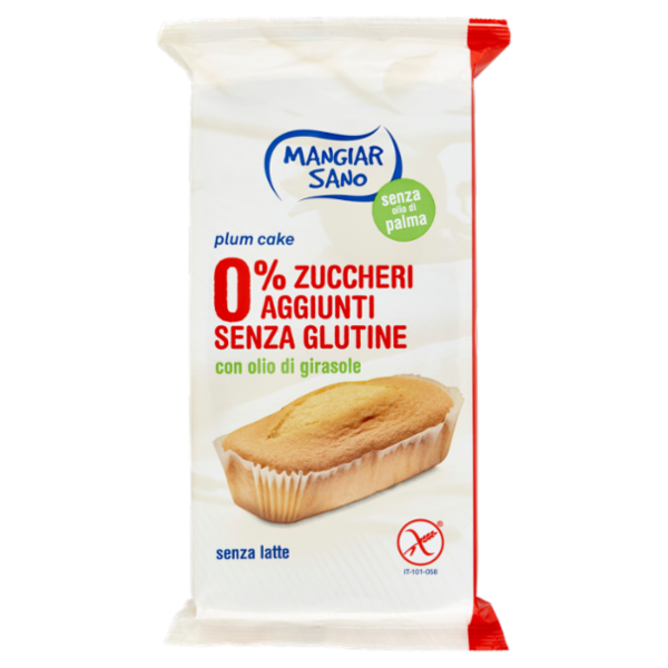 Mangiar Sano plum cake 0% Zuccheri Aggiunti Senza Glutine 4 x 45 g
