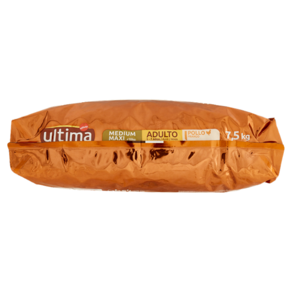 ultima Dog Medium Maxi +10kg Adulto 1-7 Anni Pollo 7,5 kg