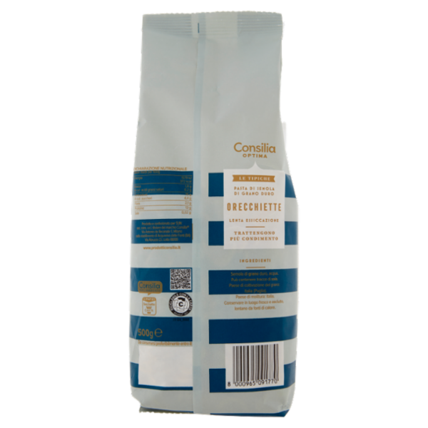 Consilia Optima Pasta Fresca di Semola Orecchiette 100% Puglia 500 g