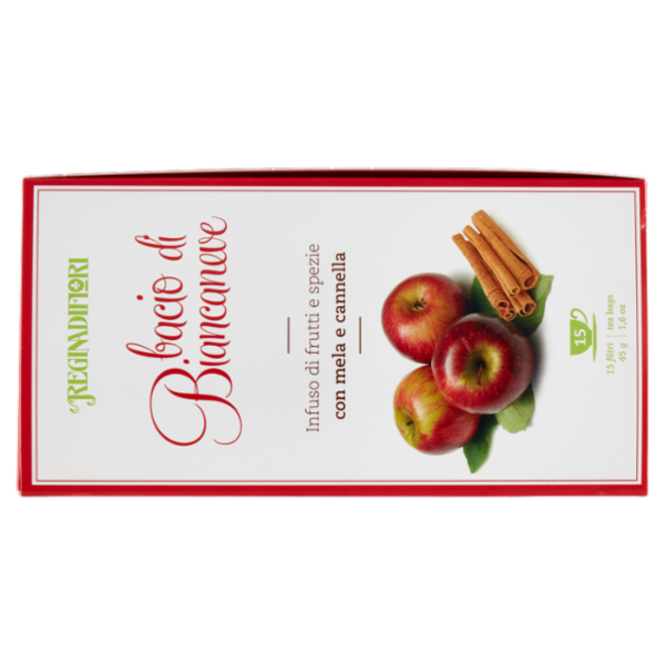 Reginadifiori bacio di Biancaneve Infuso di frutti e spezie con mela e cannella 15 x 3 g