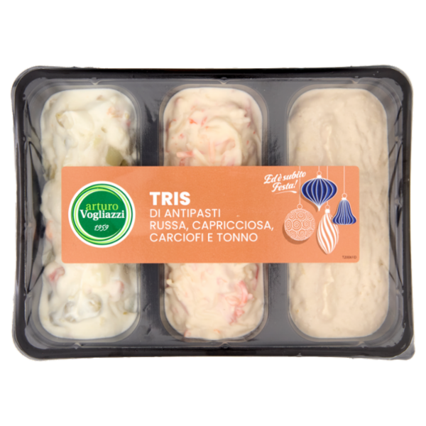 arturo Vogliazzi Tris di Antipasti Russa - Capricciosa - Carciofi e Tonno 450 g