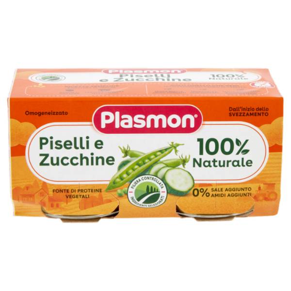 Plasmon Omogeneizzato Piselli e Zucchine 2 x 80 g