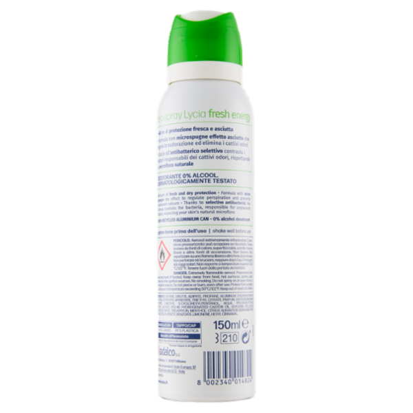Lycia fresh energy deo spray aloe & bergamotto 150 ml
