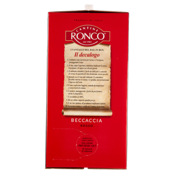 Cantine Ronco Beccaccia Rosso 5 l
