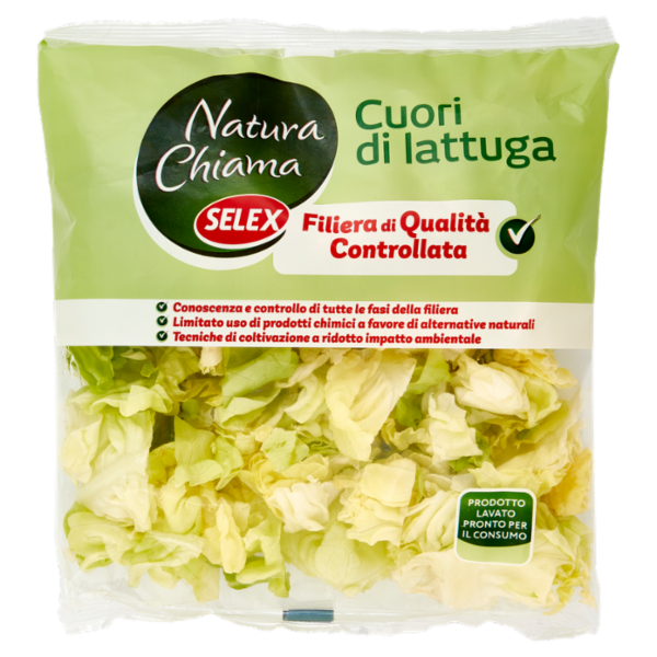 Selex Natura Chiama Cuori di Lattuga Lavati e Pronti per il Consumo 200 g