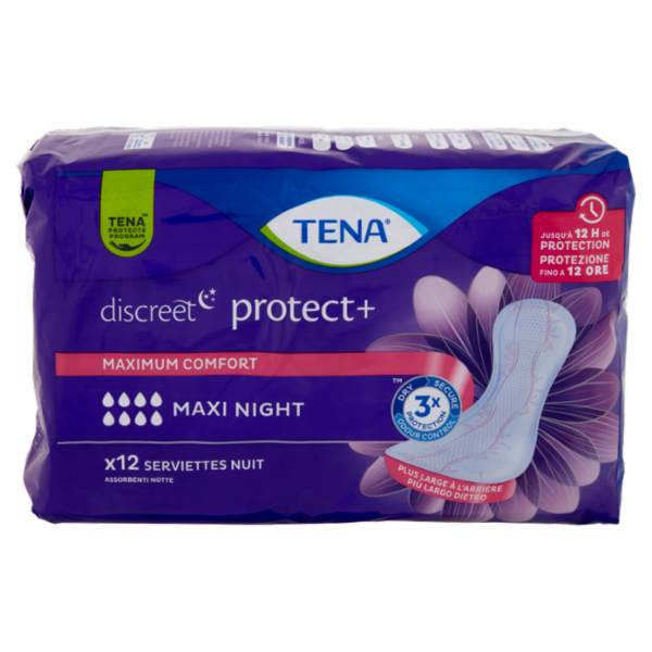 Tena discreet protect+ Maxi Night Assorbenti 12 pz