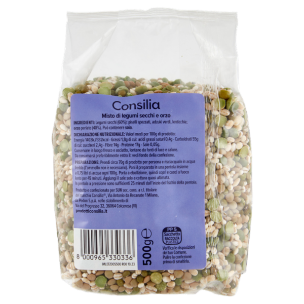 Consilia Zuppa di Orzo e Legumi Secchi 500 g