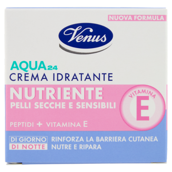 Venus Aqua 24 Crema Idratante Nutriente Pelli Secche e Sensibili 50 mL