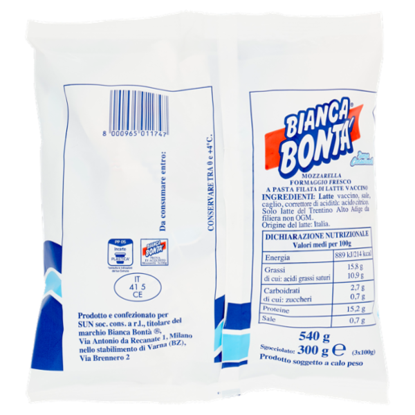 Bianca Bontà Mozzarella 3x100 g