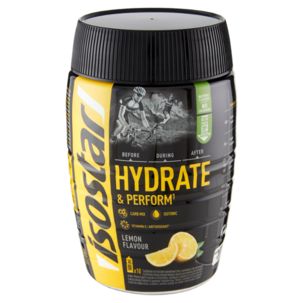 Isostad Hydrate & Perform , per sportivi, polvere per bevanda isotonica, Lemon Flavour - 400 g