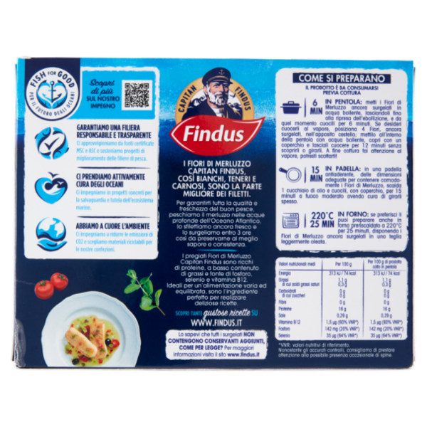 Capitan Findus 4 Fiori di Merluzzo 300 g