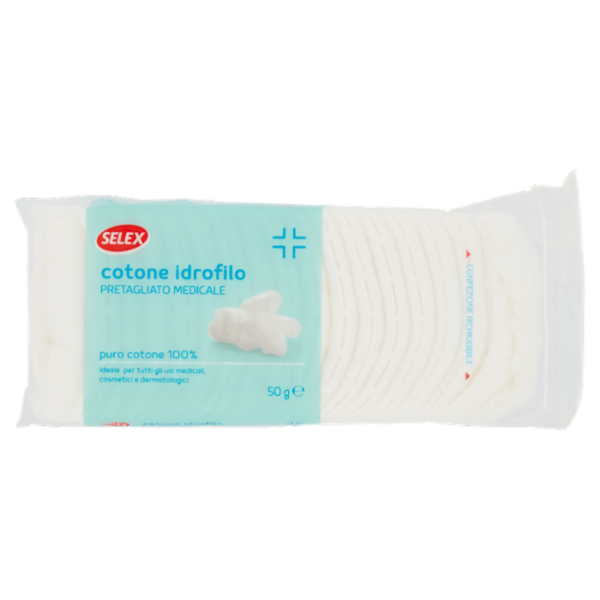 Selex Cotone Idrofilo Medicale Pretagliato 50 g