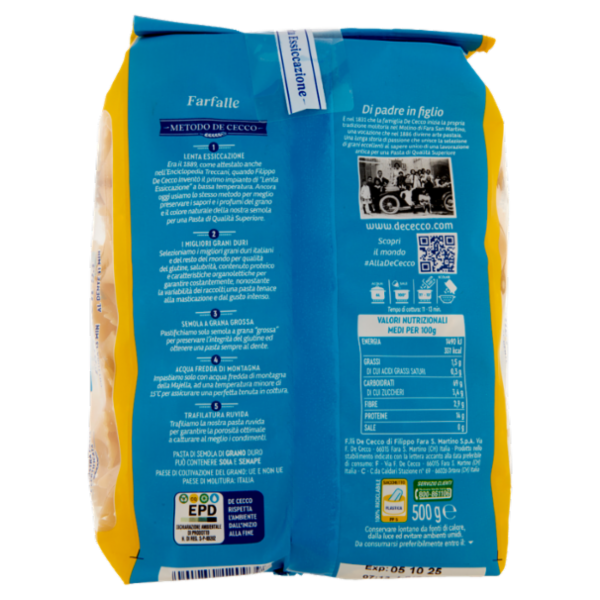 De Cecco Farfalle n°93 500 g