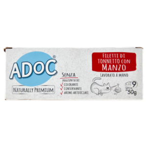 ADoC Naturally Premium Filetti Di Tonnetto Con Manzo 9 x 50 g