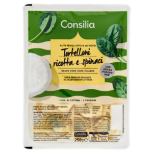 Consilia Scelte Premium Tortelloni Alla Ricotta e Spinaci Con Grana Padano 250 g