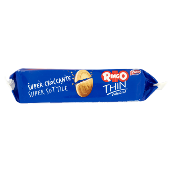 Ringo Thin Vaniglia Biscotti Sottili e Croccanti Farciti con Crema Vaniglia Snack Merenda 6 porz 234