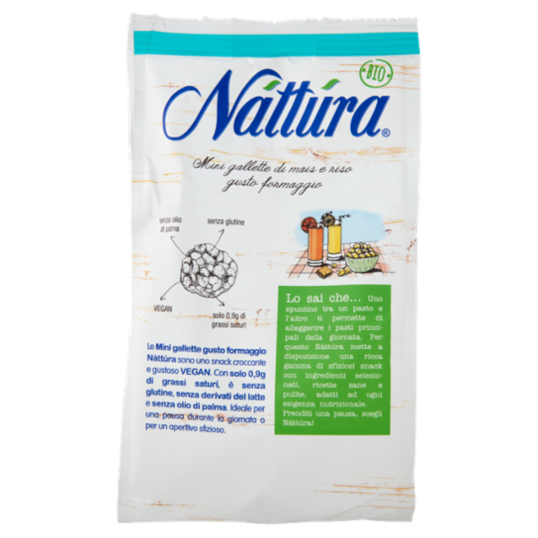 Náttúra Mini gallette mais e riso gusto formaggio Bio 30 g