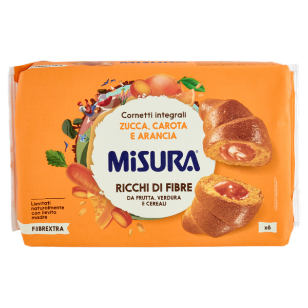 Misura Fibrextra 6 Cornetti Zucca, Carota e Arancia 308 g