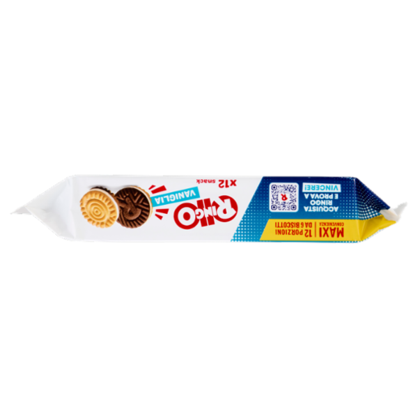 Ringo Vaniglia Biscotti Farciti con Crema Vaniglia Snack Merenda 12porz.660g Limited edition Netflix