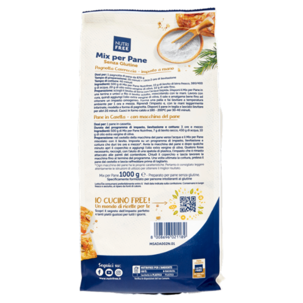 Nutrifree Mix per Pane Senza Glutine 1000 g