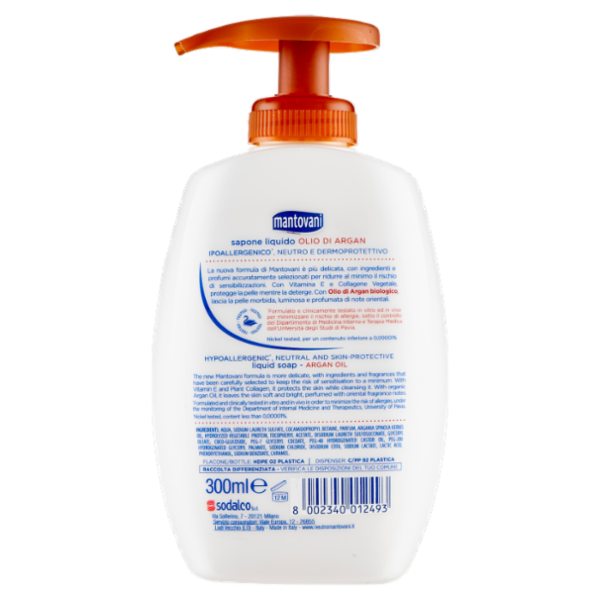 mantovani sapone liquido Olio di Argan 300 ml