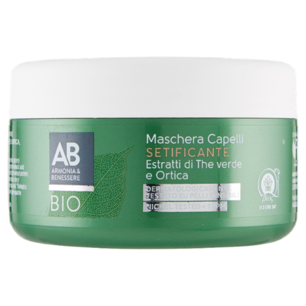Armonia & Benessere Maschera Capelli Setificante Bio con Estratti di The Verde e Ortica 300 ml