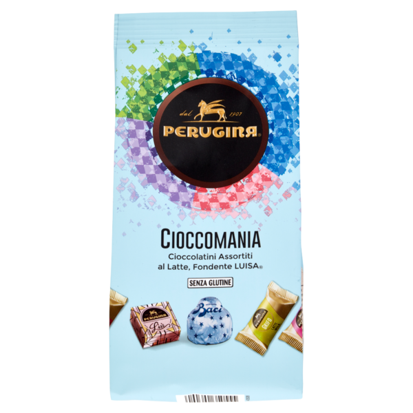 PERUGINA Cioccomania Cioccolatini assortiti al latte e Fondente Luisa sacchetto 200g