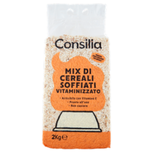 Consilia Mix Di Cereali Soffiati e Verdure Sottovuoto Per Animali 2 Kg