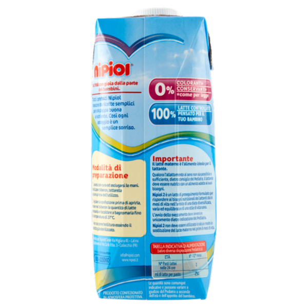 nipiol 2 Latte di proseguimento Liquido 500 ml