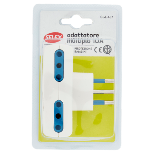 Selex Adattatore Multiplo Spina 10A + 4 Prese 10A(Ita) Bianco