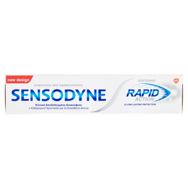 Sensodyne Rapid Action Whitening dentifricio denti sensibili per un bianco naturale 75 ml
