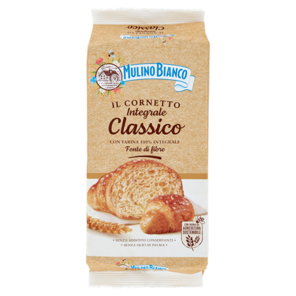 Mulino Bianco Cornetti Integrali Merenda con 100% Farina Integrale 6 pezzi 240g