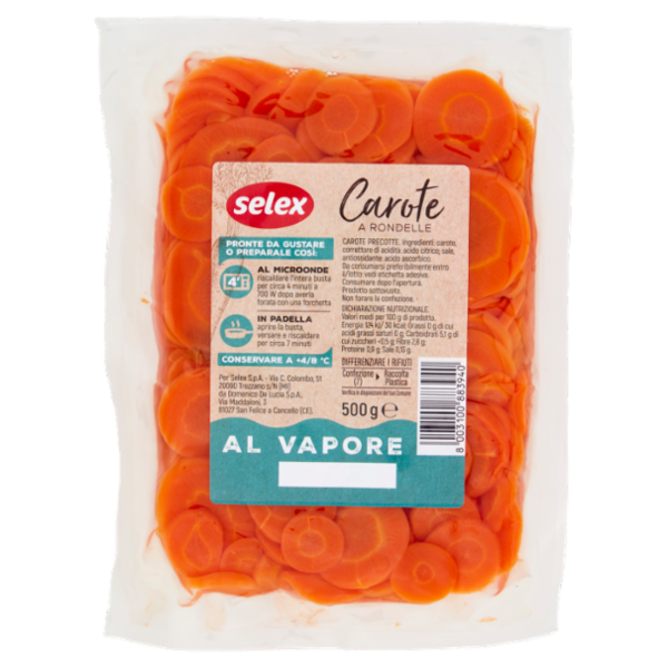 Selex Carote Pulite, Precotte e pronte da Cucinare 500 g