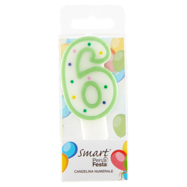 Smart PerLa Festa Candelina Numerale 6 1 pz