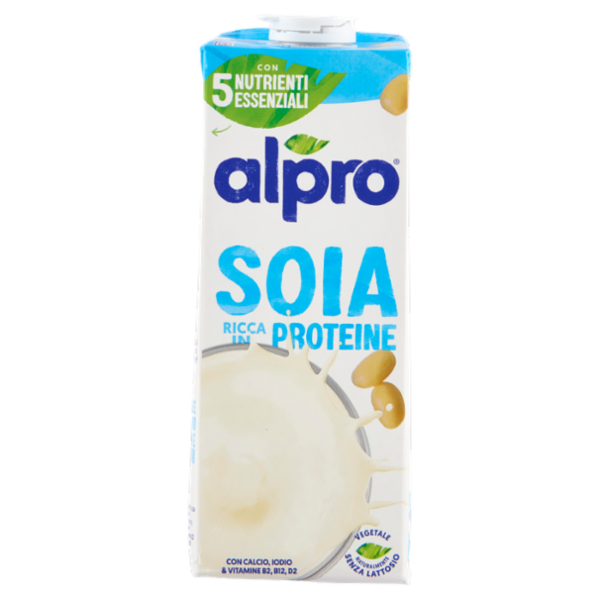 ALPRO Soia Classico, Bevanda alla Soia 100% vegetale con vitamine B2, B12 e D, 1 L