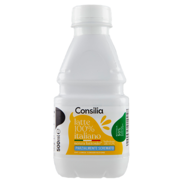 Consilia Latte Uht Parzialmente Scremato Alta Digeribilità senza Lattosio 500 ml