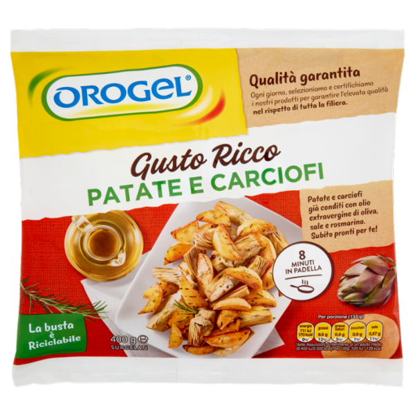 Orogel Gusto Ricco Patate e Carciofi Surgelati 400 g