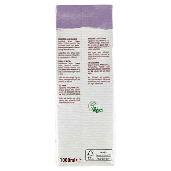 Vital nature Bio bevanda Avena 1000 ml