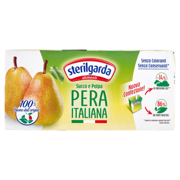 sterilgarda Succo e Polpa Pera Italiana 3 x 200 ml
