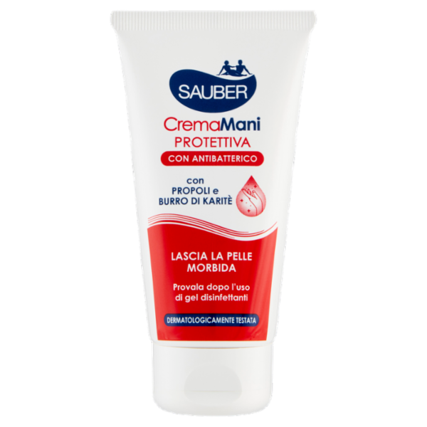 Sauber CremaMani Protettiva con Antibatterico 75 ml